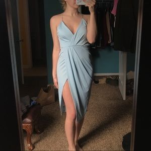 Boohoo strappy wrap dress